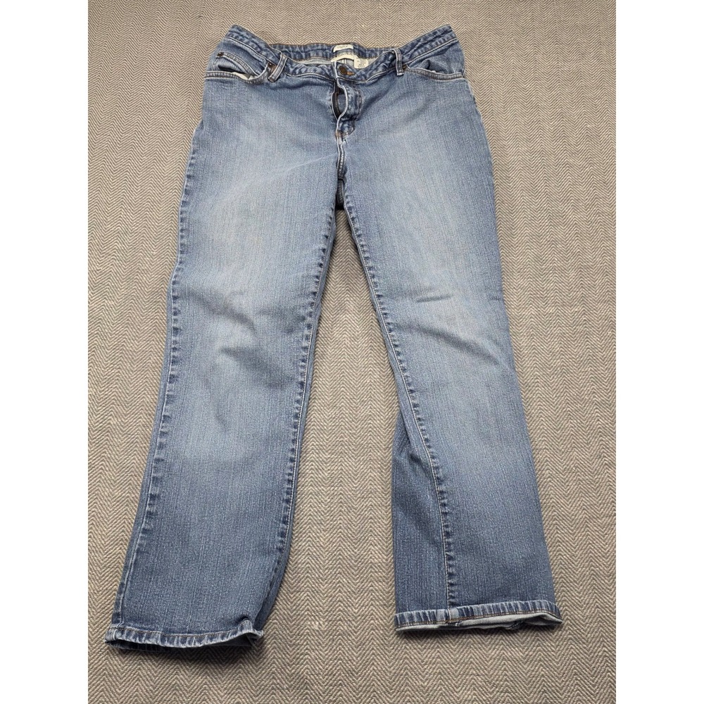 St Johns Bay Womens Jeans Blue Stretch Bootcut Size 12 Denim